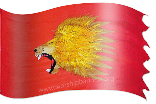 El diseño ‘El León de Judá Rugiente’ en seda artesanal