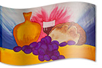 diseñode seda de la bandera Design: El pan y el vino 