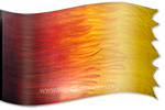 Hand painted silk: Fuego Santo Diseño