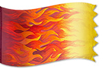 Hand painted silk: Pentecost Fire Diseño