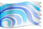 diseñode seda de la bandera Design: Tsunami Waves of Peace